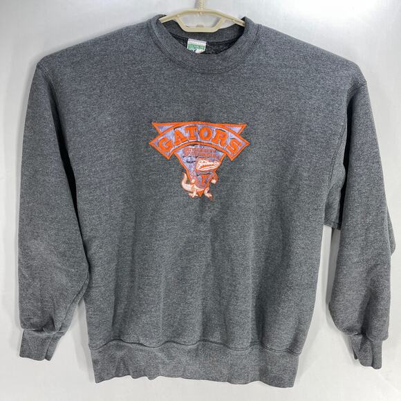 Vintage University Of Florida Gators Sweatshirt Size XL Gray Orange Made in USA - Picture 1 of 7